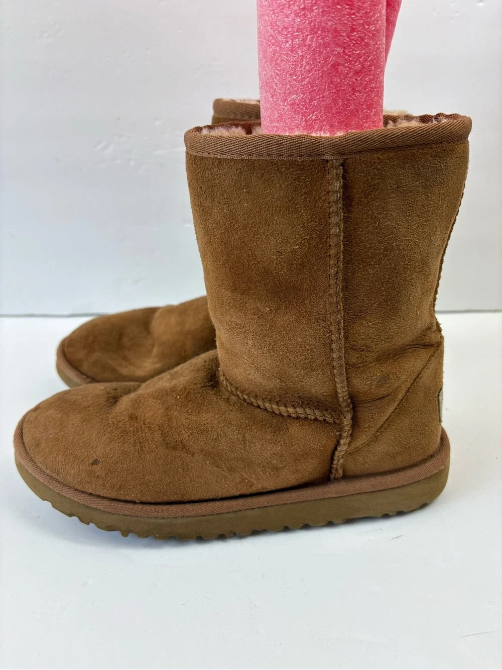 Ugg Australia Classic Short Boots 5251 Suede Brown Shearling Shoes Winter size 4